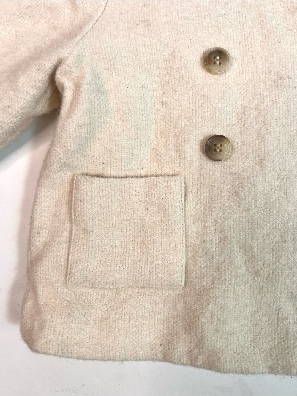 Bonpoint Misha Wool Cotton Double Breasted Hooded Winter Coat Size 18 Months - Picture 4 of 13